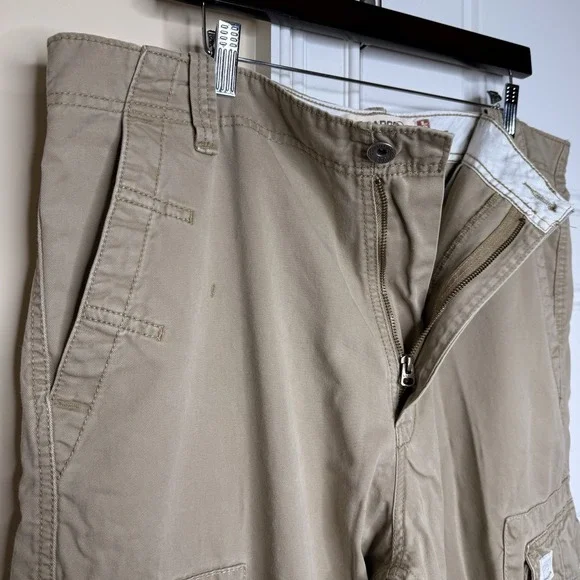 VTG Levi's Cargo Pants Mens 38/30 (40/29) Khaki Loose Straight Baggy Skate Y2K - Picture 5 of 11